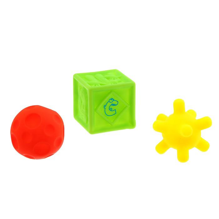 Игрушки для ванны «Кубик и мячики», набор 3 шт. 