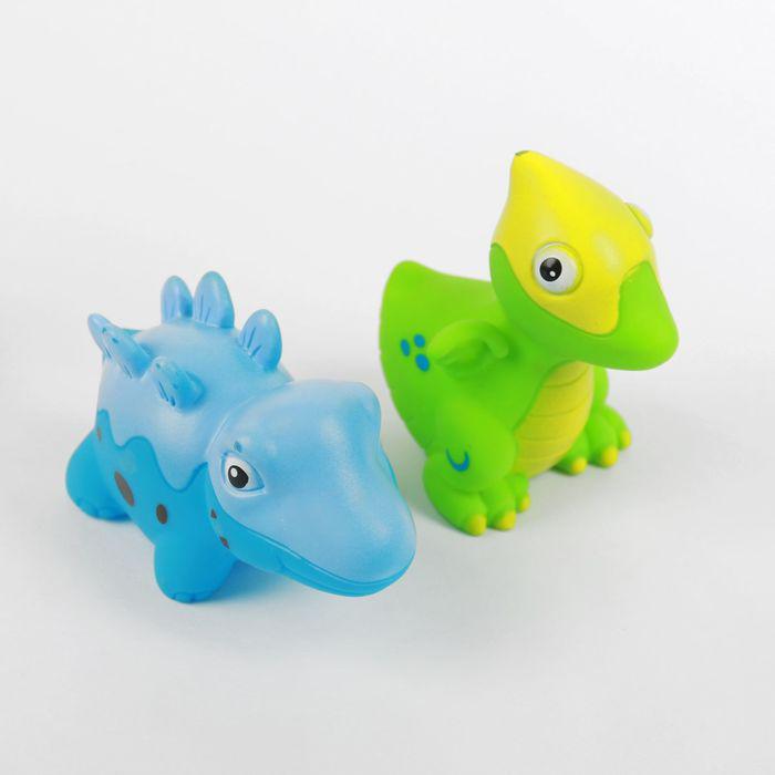 Набор игрушек для ванны «Динозаврики», 4 шт., цвета МИКС 