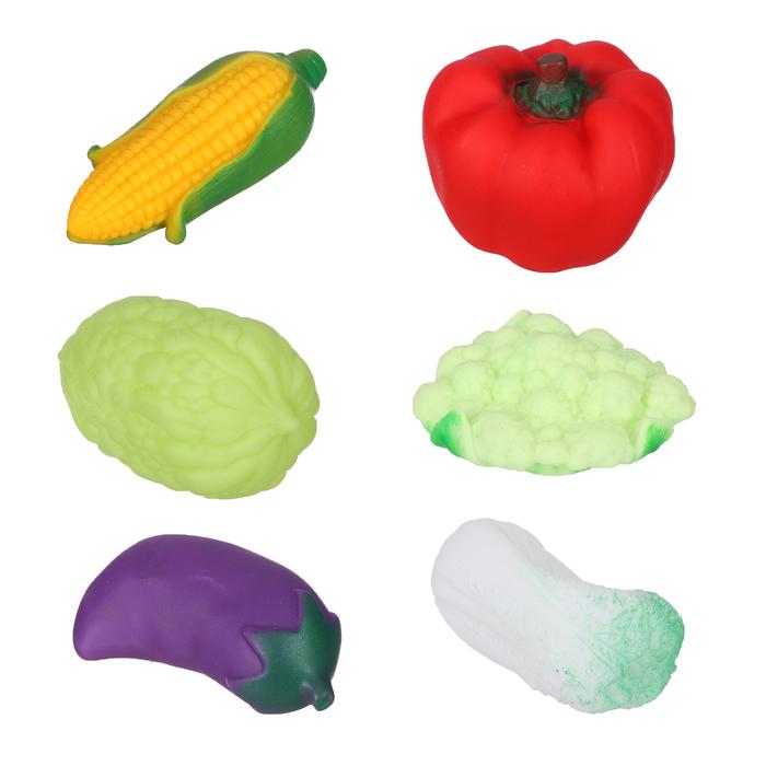 Набор игрушек для ванны «Овощи», 6 шт, МИКС 