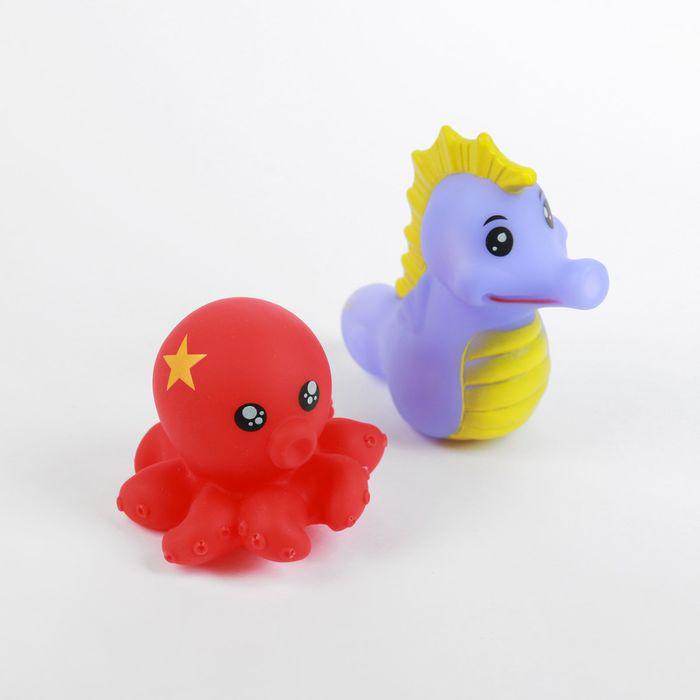 Набор игрушек для ванны «Морской мир», 5 шт., цвета МИКС 