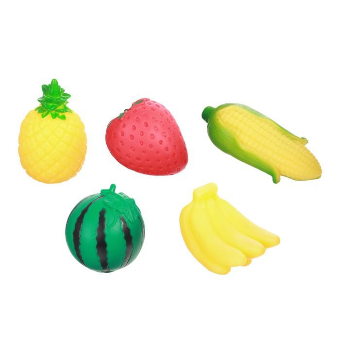 Набор игрушек для ванны «Овощи-фрукты», 5 шт. 