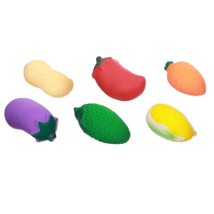 Набор игрушек для ванны «Овощи-фрукты», 6 шт. 