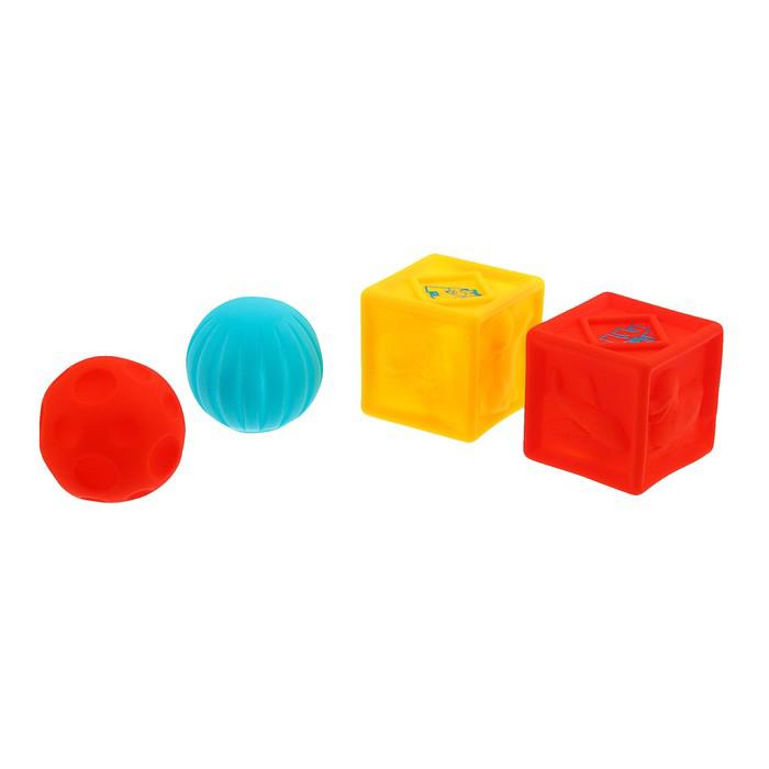 Игрушки для ванны «Кубики и мячики 1», набор 4 шт. 