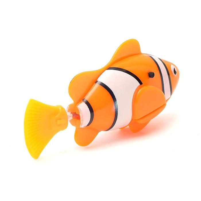 Аквариумная рыбка "Клоун", плавает в воде, работает от батареек 