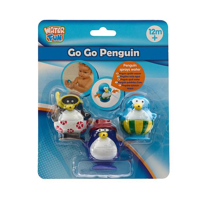 Игрушки для купания «Весёлые пингвины 1», брызгалки, на присоске 