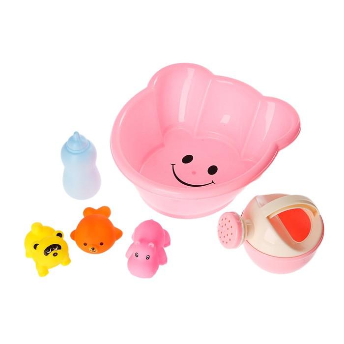 Набор игрушек для ванны «Крошка Я» с лейкой, цвет МИКС 