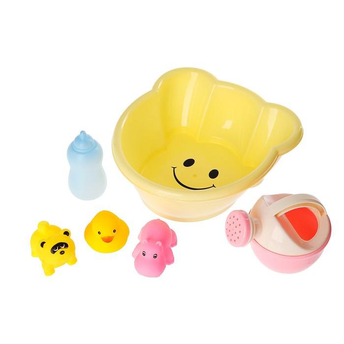 Набор игрушек для ванны «Крошка Я» с лейкой, цвет МИКС 