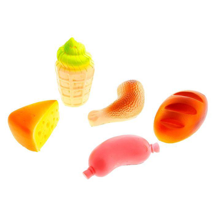 Набор резиновых игрушек «Вкусные продукты», МИКС 