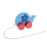 Каталка "Синий кит", на веревочке  - фото 2