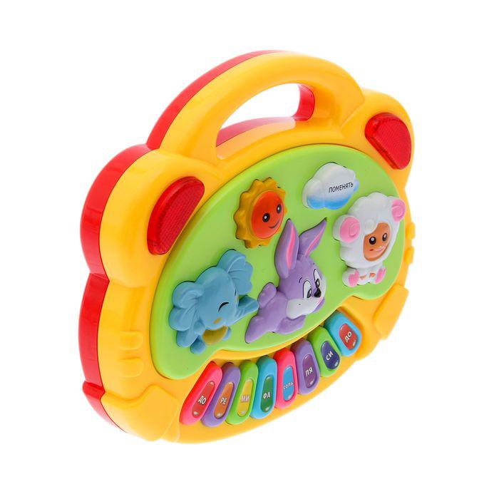 Музыкальная игрушка-пианино «Весёлые зверята-2», световые и звуковые эффекты 