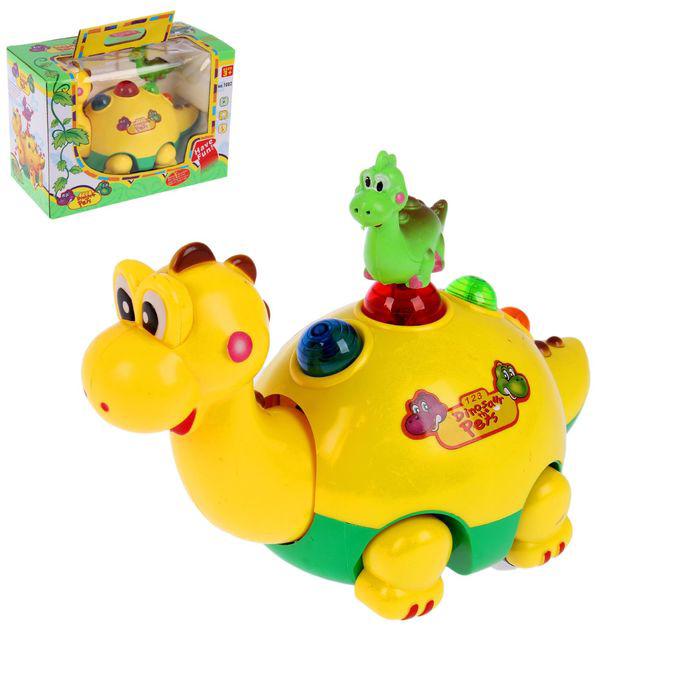 Музыкальная игрушка "Динозаврик с малышом", световые и звуковые эффекты 