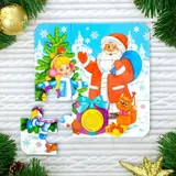 Пазл музыкальный «Дед мороз и Снегурочка», 9 мягких деталей 