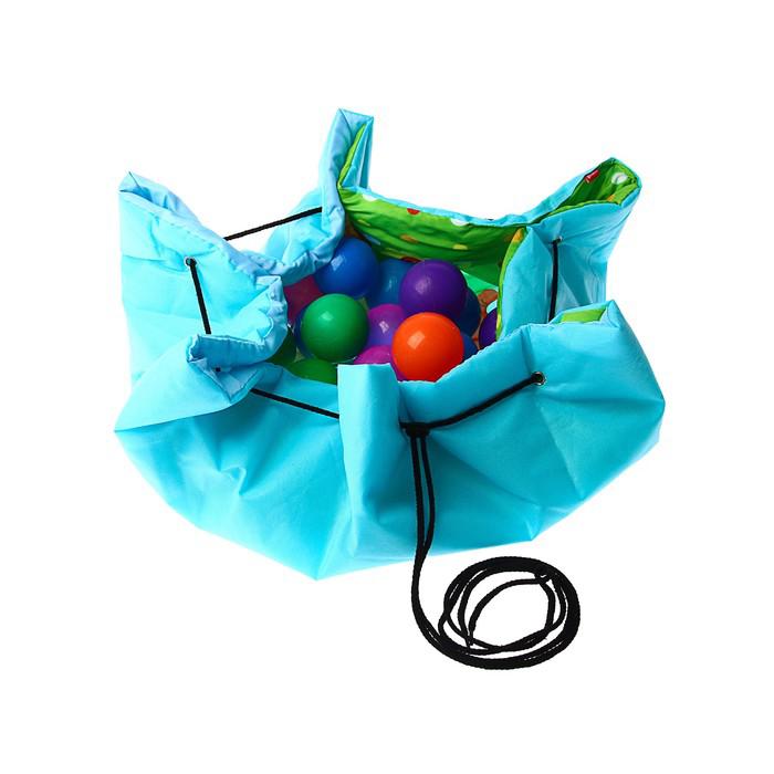 Коврик-сумка развивающий «Зверята», для игрушек, d = 100 см 