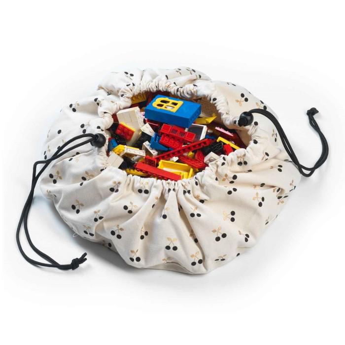Игровой коврик - мини-мешок (40 см) для хранения игрушек 2 в 1 Play&Go, принт вишенка 