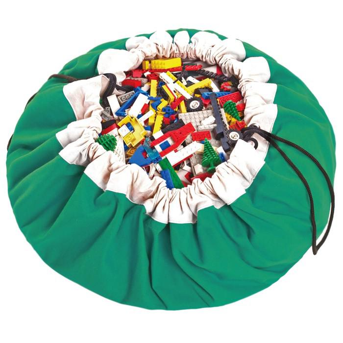 Игровой коврик - мешок для хранения игрушек 2 в 1 Play&Go, коллекция Classic, цвет зелёный 