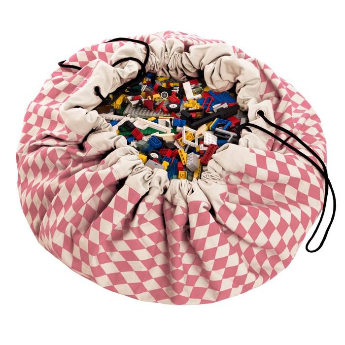 Игровой коврик - мешок для хранения игрушек 2 в 1 Play&Go, коллекция Print, «Розовый бриллиант»   39 