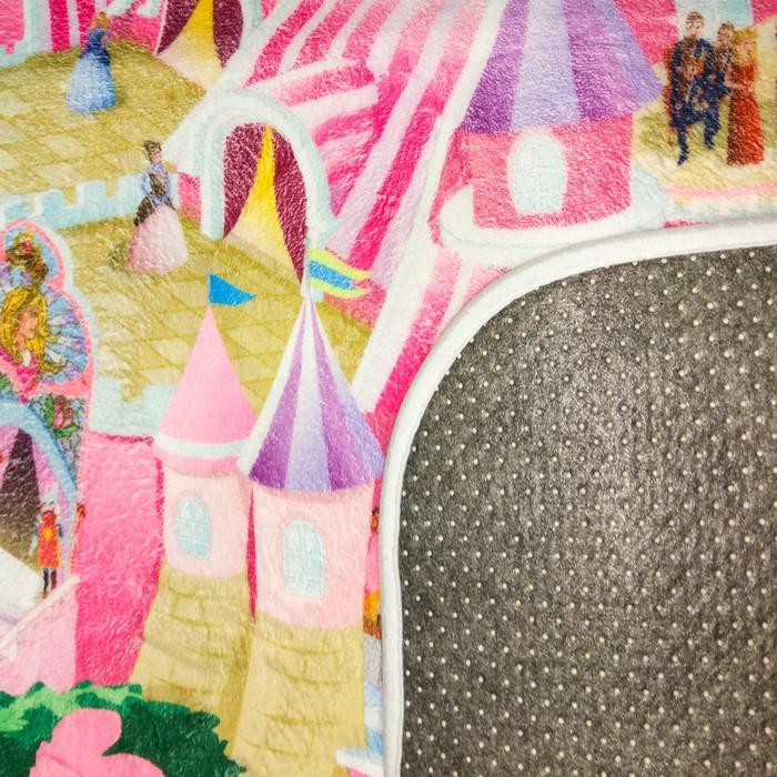 Детский ультрамягкий игровой коврик «Замок», размер 180х130 см 