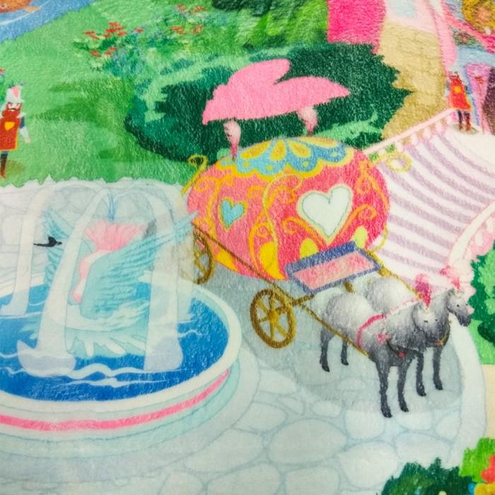 Детский ультрамягкий игровой коврик «Замок», размер 180х130 см 
