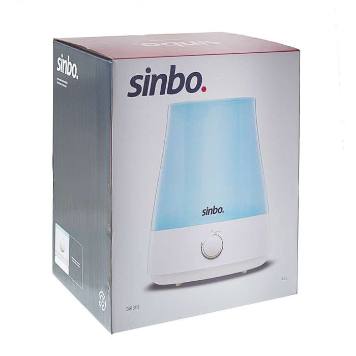 Увлажнитель воздуха Sinbo SAH 6113, ультразвуковой, 25 Вт, 4.5 л, голубой 