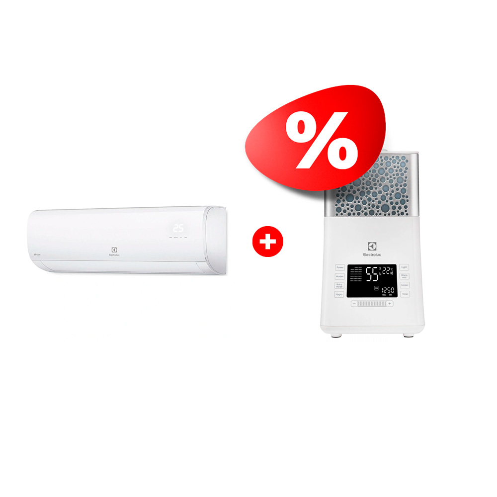 Комплект Увлажнитель воздуха Electrolux EHU-3715D + Кондиционер Electrolux EACS-09HAT/IK/N8/in+EACS-09HAT/IK/N8/out 