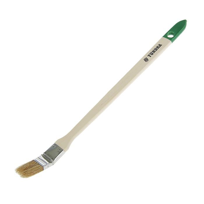Кисть радиаторная TUNDRA basic натуральная щетина, деревянная ручка 1" (25 мм) 