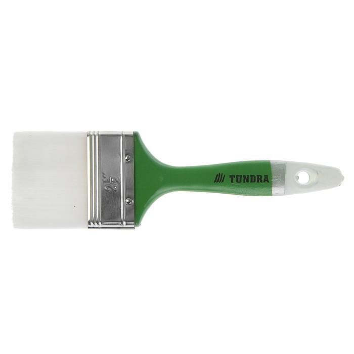 Кисть плоская TUNDRA basic, искусственная щетина, пластмассовая ручка 2,5" (63 мм) 