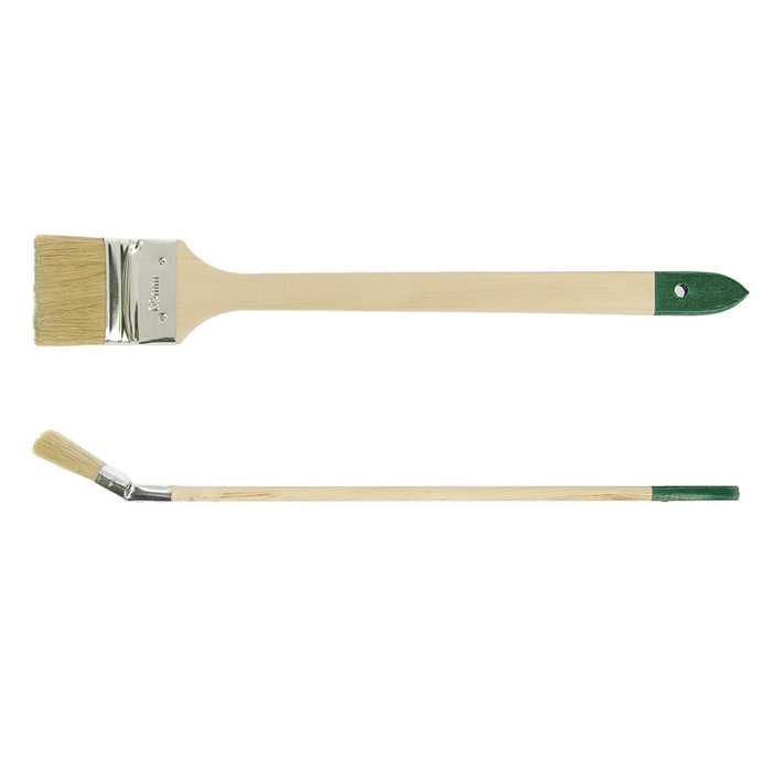 Кисть радиаторная TUNDRA basic натуральная щетина, деревянная ручка 2,5" (63 мм) 