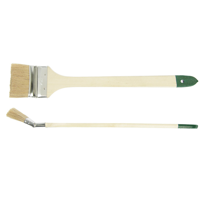 Кисть радиаторная TUNDRA basic натуральная щетина, деревянная ручка 3" (75 мм) 
