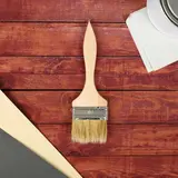 Кисть плоская, тонкая, деревянная ручка, 70 х 8 мм  - фото 2