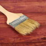 Кисть плоская, тонкая, деревянная ручка, 70 х 8 мм 
