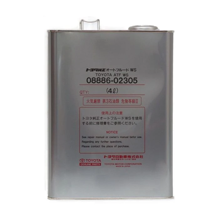 Масло трансмиссионное Toyota ATF WS 08886-02305, 4 л 