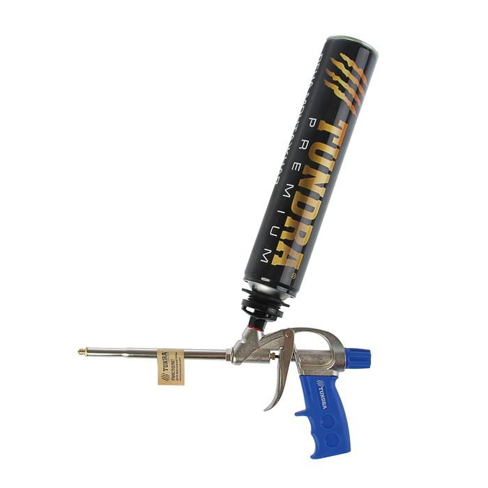 Пистолет для монтажной пены TUNDRA comfort металлический корпус 
