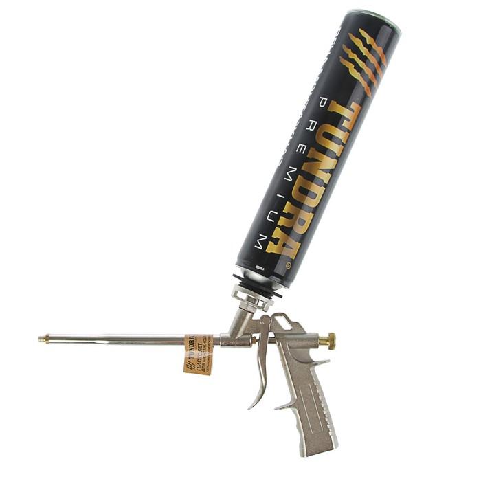 Пистолет для монтажной пены TUNDRA comfort цельнометаллический корпус 