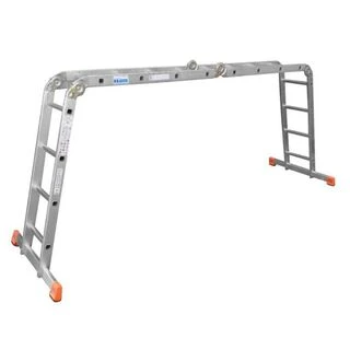 Лестница шарнирная универсальная алюминиевая KRAUSE MultiMatic 4х5 120731 