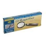 Лупа классическая 3х, d=5 см, рукоять чёрная, вставка хромированная, 15 см  - фото 2