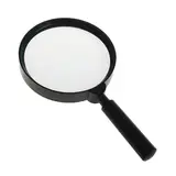 Лупа черная х1,5 d=130мм Классика 13*24см 