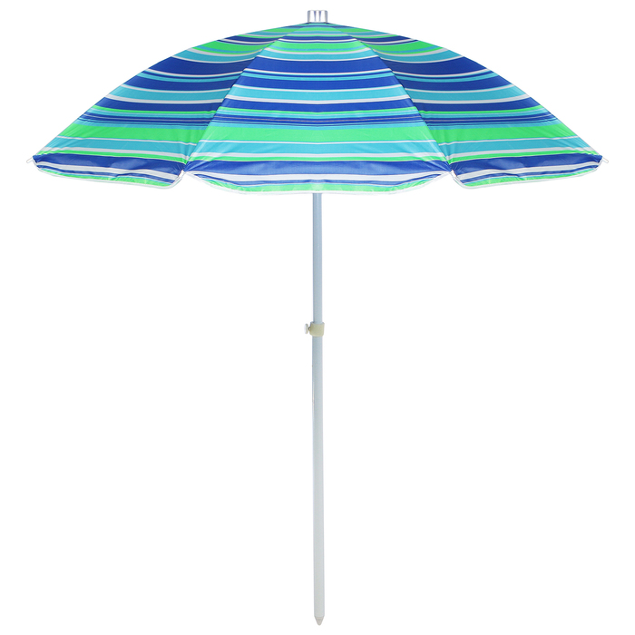 Зонт пляжный "Модерн" с механизмом наклона и серебряным покрытием, d=150 cм 