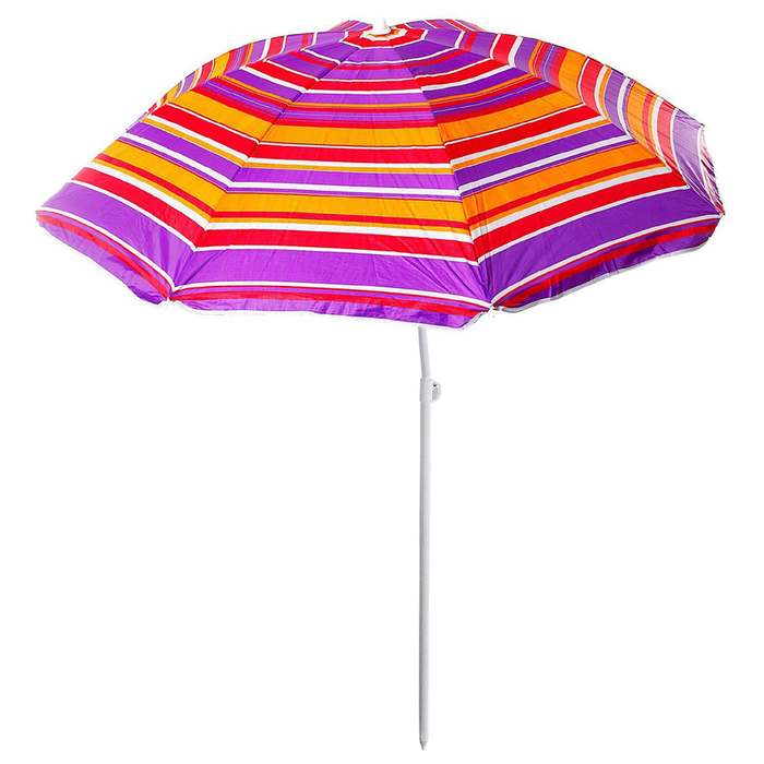 Зонт пляжный "Модерн" с механизмом наклона и серебряным покрытием, d=160 cм 