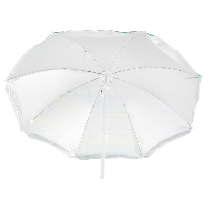 Зонт пляжный "Модерн" с механизмом наклона, серебряным покрытием, d=180 cм, h=195 см, МИКС 