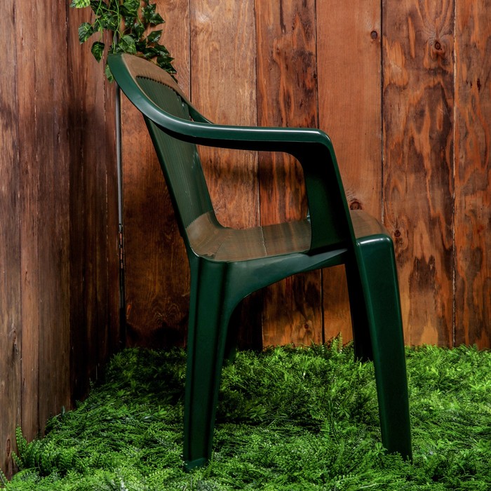 Скамья садовая со спинкой «Престиж», 115 × 60 × 81 см, двухместная, зелёная 