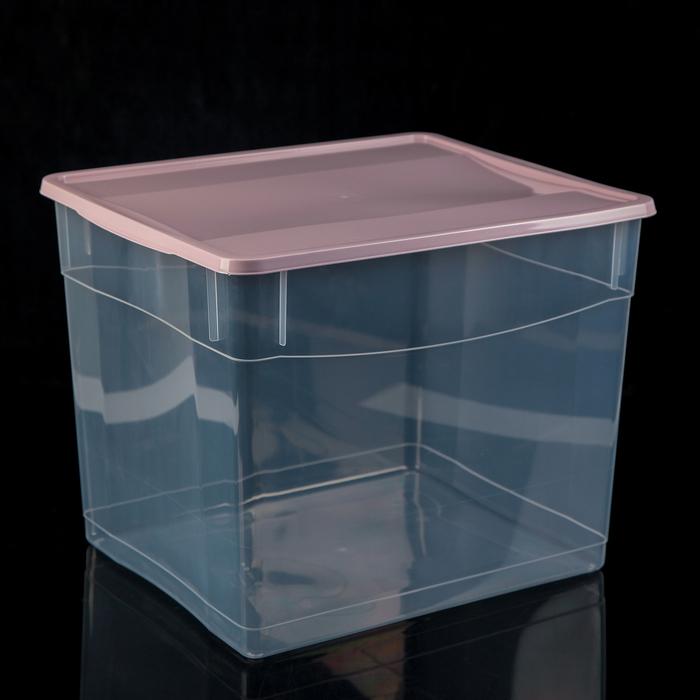 Ящик для хранения, прямоугольный 34 л "Кристалл", цвет МИКС 