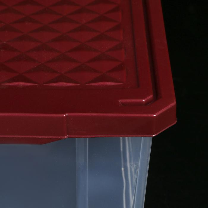 Ящик для хранения прямоугольный с крышкой 17 л "Optima", цвет МИКС 