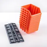 Набор малых лотков для метизов с планкой 9 шт, цвет МИКС 