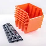 Набор средних лотков для метизов с планкой 6 шт, цвет МИКС 