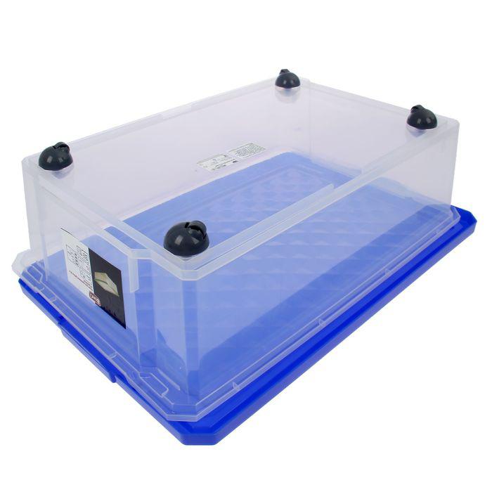 Ящик для хранения прямоугольный на роликах, с крышкой 30 л "Optima", цвет МИКС 