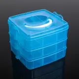 Бокс для хранения, 3 яруса, 18 отделений, цвет МИКС 