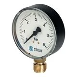 Манометр STOUT SIM-0010-800615, радиальный, DN80, G1/2" 