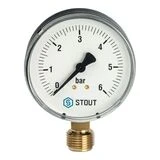 Манометр STOUT SIM-0010-800615, радиальный, DN80, G1/2"  - фото 2