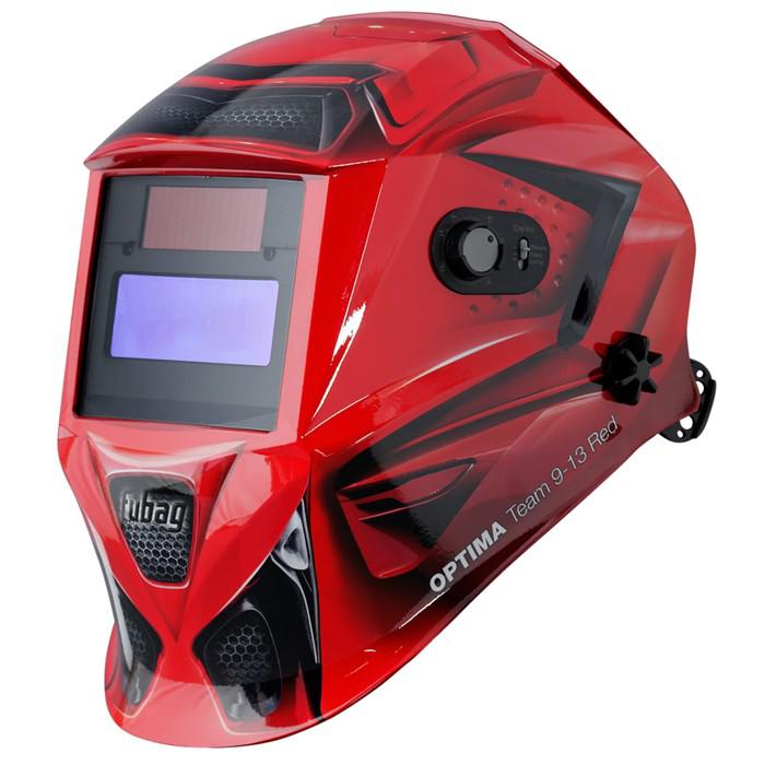 Маска сварщика FUBAG OPTIMA TEAM 9-13 RED, хамелеон, 9-13 Din, экран 95х36, 100% УФ/ИК 