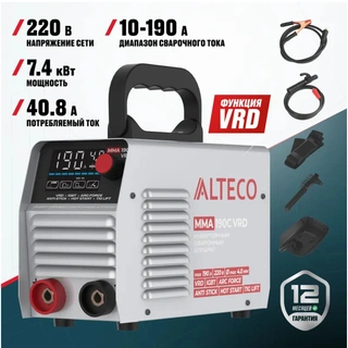 Инверторный сварочный аппарат ALTECO MMA 190C VRD - фото 2